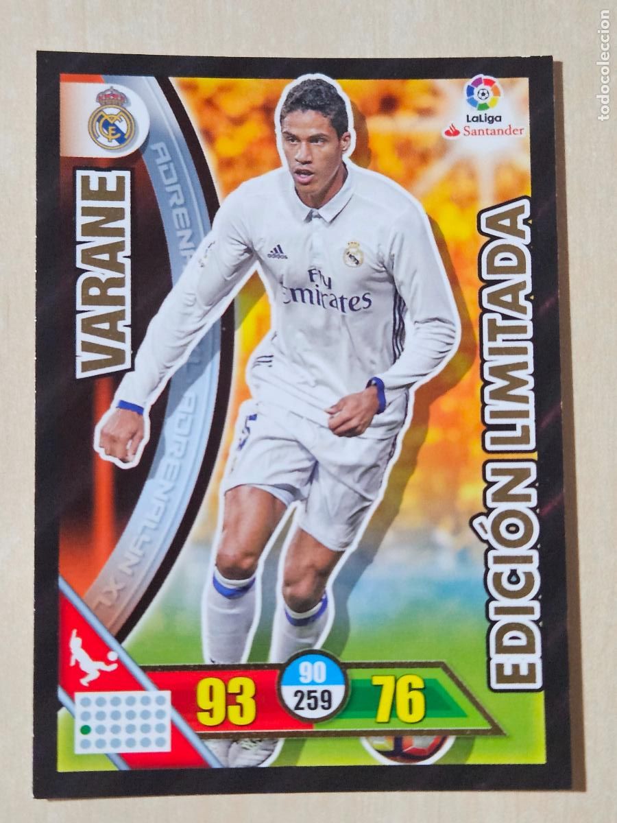 Fu&szlig;ball-Sticker: FICHA VARANE - ADRENALYN 16 17 - PANINI 2016 - 17 - CROMO - EDICION LIMITADA