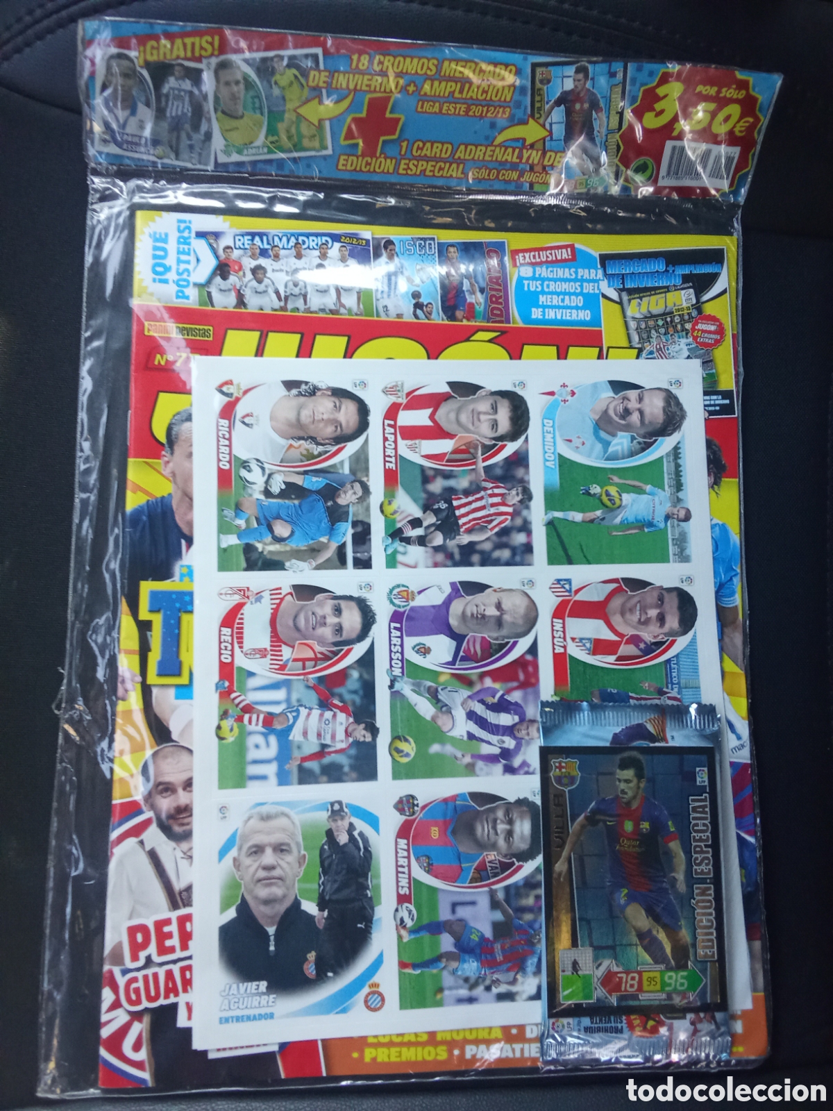 Football Stickers: REVISTA JUGON 77 MERCADO DE INVIERNO LIGA ESTE 2012 2013 12-13