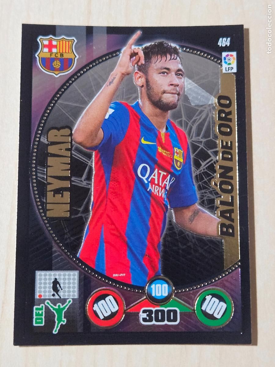 Cromos de F&uacute;tbol: FICHA N&ordm; 464 NEYMAR - ADRENALYN 14 15 - PANINI 2014 - 15 - CROMO - BALON DE ORO