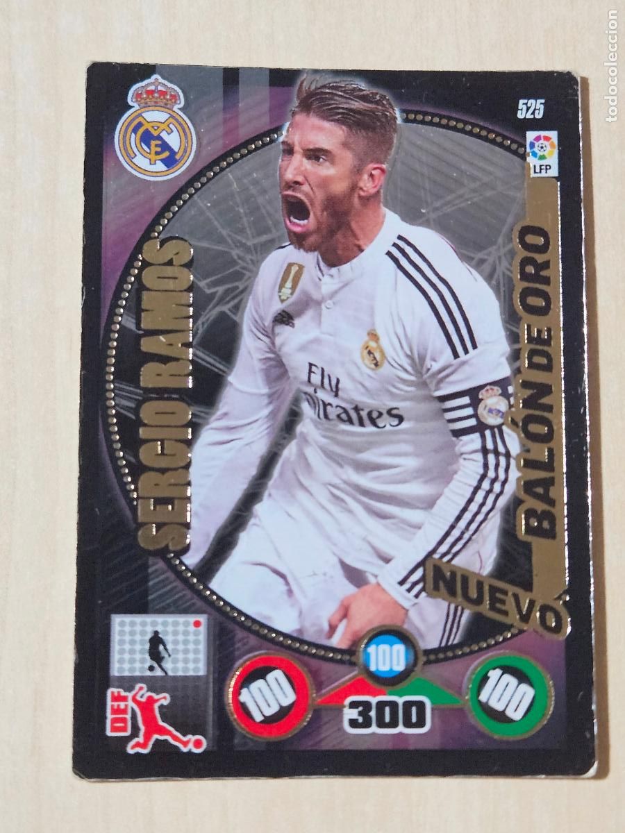 Cromos de F&uacute;tbol: FICHA N&ordm; 525 SERGIO RAMOS - ADRENALYN 14 15 - PANINI 2014 - 15 - CROMO - NUEVO BALON DE ORO