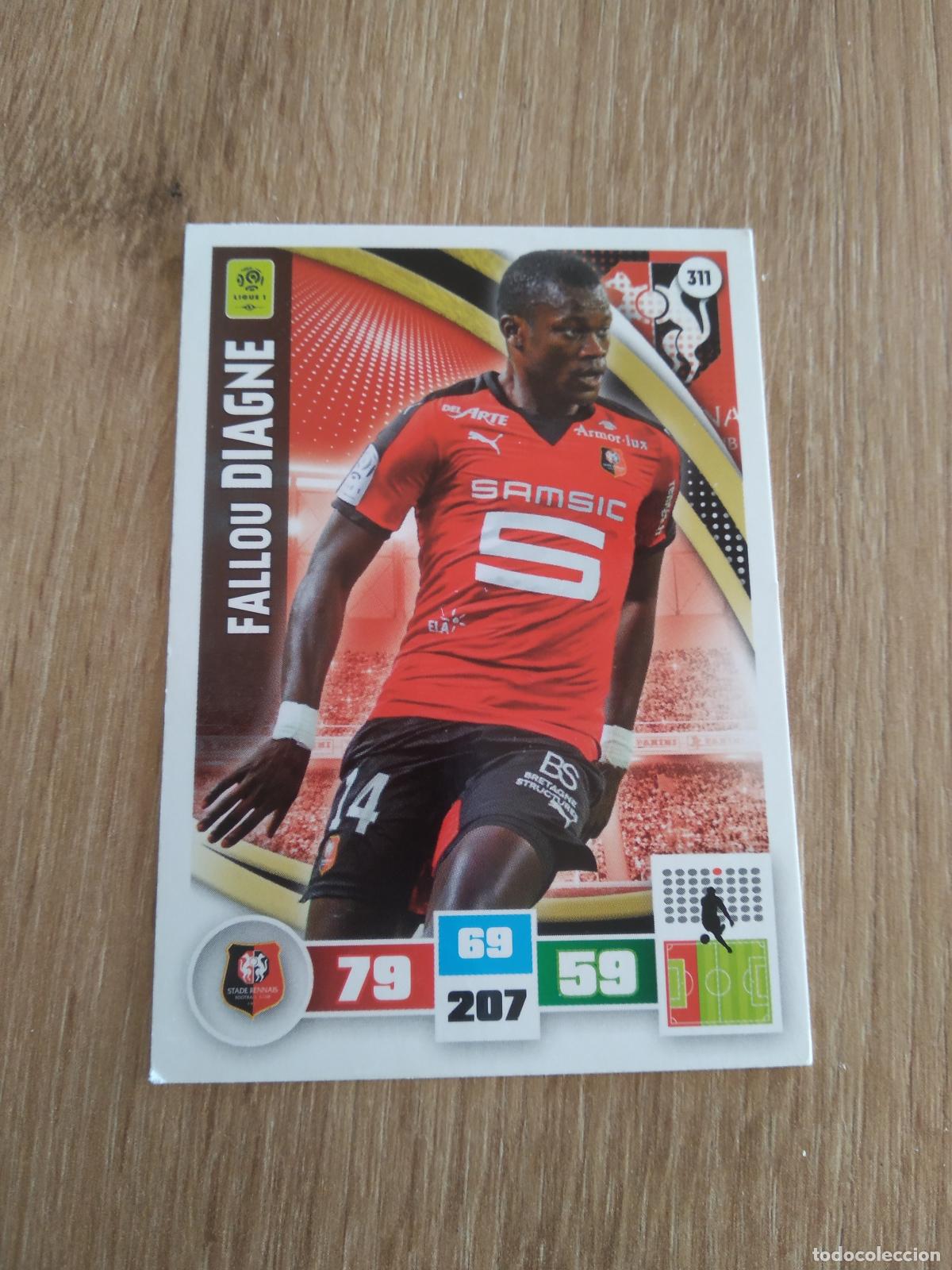 Cromos de F&uacute;tbol: 311 DIAGNE Stade Rennais CROMO FUTBOL PANINI LIGA FRANCIA 2016-2017 FOOT LIGUE 1 ADRENALYN 16-17
