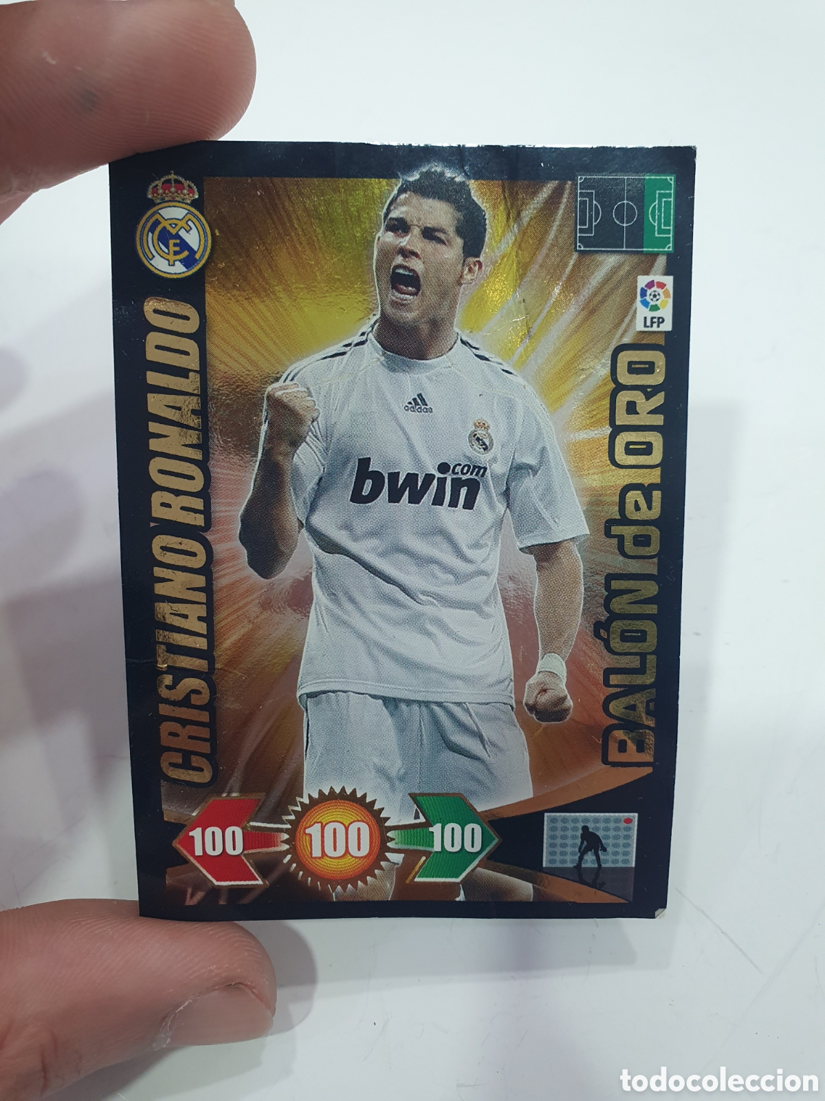 Cromos de F&uacute;tbol: Cromo Cristiano Ronaldo Bal&oacute;n de Oro Adrenalyn 2009-2010. (L127)