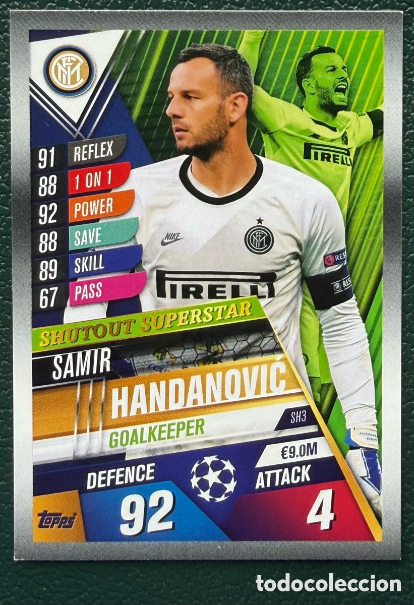Figurine di Calcio: SH3 SAMIR HANDANOVIC INTER DE MILAN FICHAS ALBUM MATCH ATTAX 101 TOPPS 2019 2020 19 20
