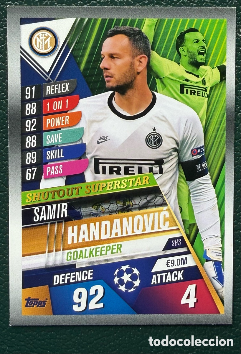 Figurine di Calcio: SH3 SAMIR HANDANOVIC INTER DE MILAN FICHAS ALBUM MATCH ATTAX 101 TOPPS 2019 2020 19 20