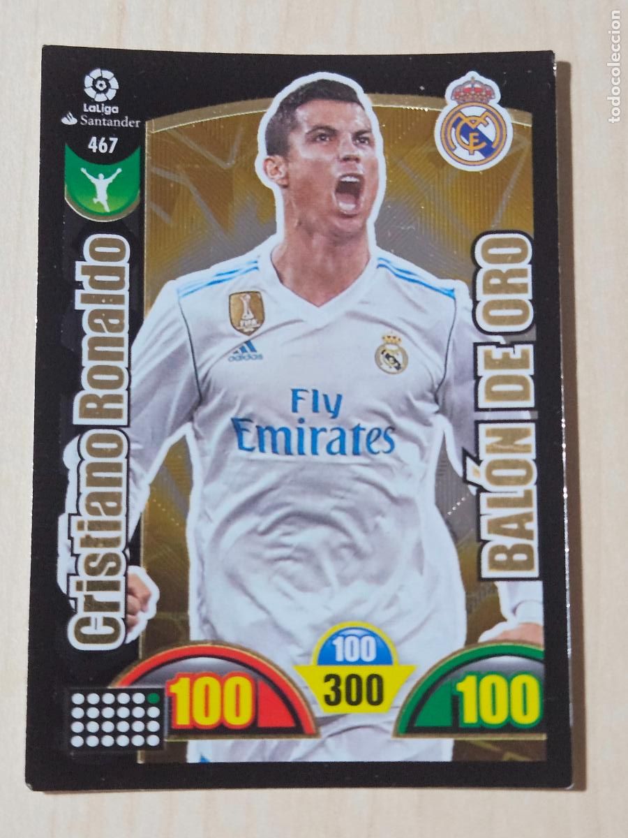 Cromos de F&uacute;tbol: FICHA N&ordm; 467 CRISTIANO RONALDO - ADRENALYN 17 18 - PANINI 2017 - 18 - CROMO - BALON DE ORO