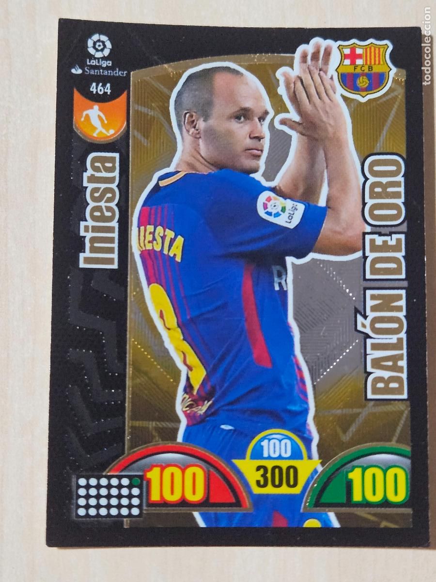 Cromos de F&uacute;tbol: FICHA N&ordm; 464 INIESTA - ADRENALYN 17 18 - PANINI 2017 - 18 - CROMO - BALON DE ORO
