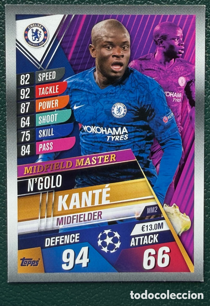 Cromos de F&uacute;tbol: MM2 N'GOLO KANTE CHELSEA FC FICHAS ALBUM MATCH ATTAX 101 TOPPS 2019 2020 19 20