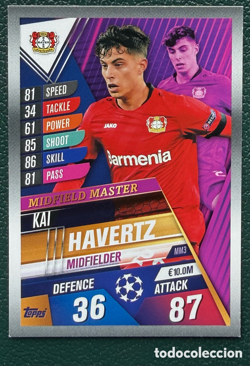 Cromos de F&uacute;tbol: MM3 KAI HAVERTZ BAYER 04 LEVERKUSSEN FICHAS ALBUM MATCH ATTAX 101 TOPPS 2019 2020 19 20