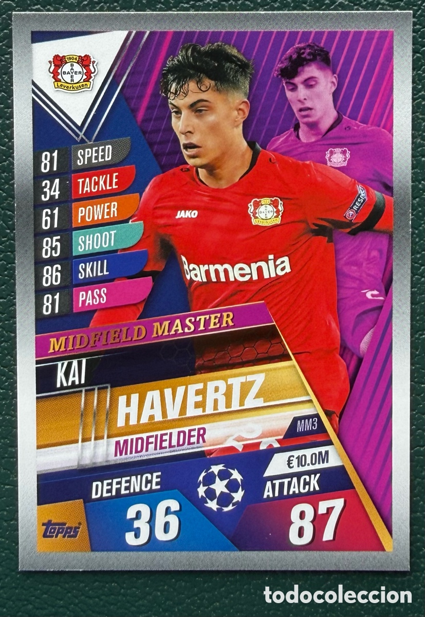 Cromos de F&uacute;tbol: MM3 KAI HAVERTZ BAYER 04 LEVERKUSSEN FICHAS ALBUM MATCH ATTAX 101 TOPPS 2019 2020 19 20