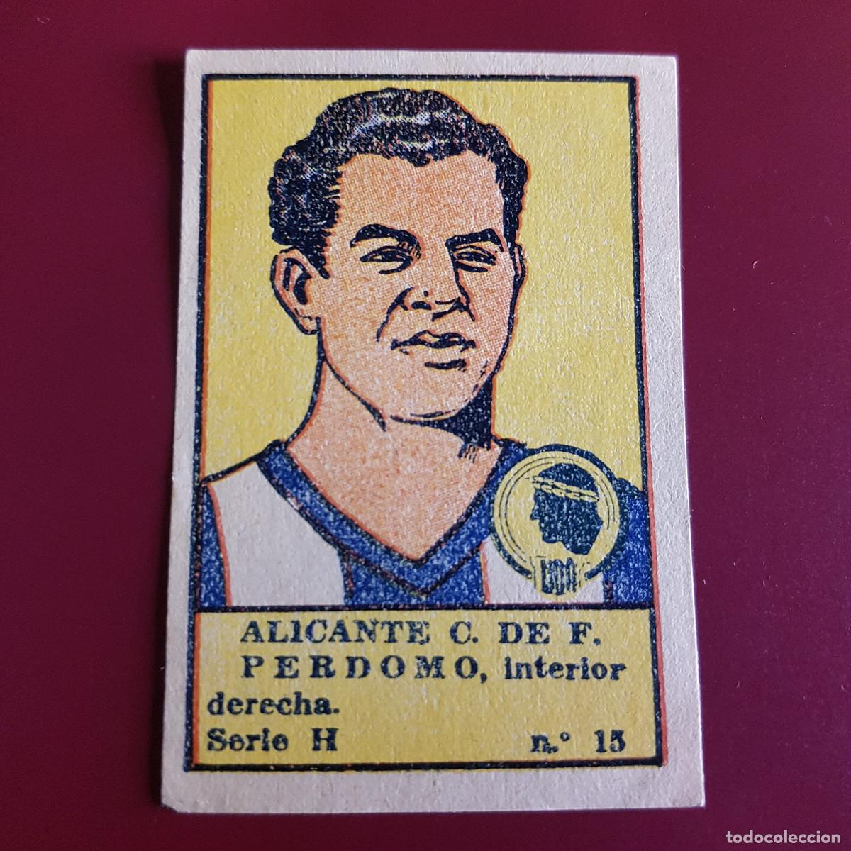 Cromos de F&uacute;tbol: VALENCIANA - DEPORTES E INSTRUCCION 1941 - 41 - HERCULES - SERIE H - PERDOMO 15 - NUNCA PEGADO