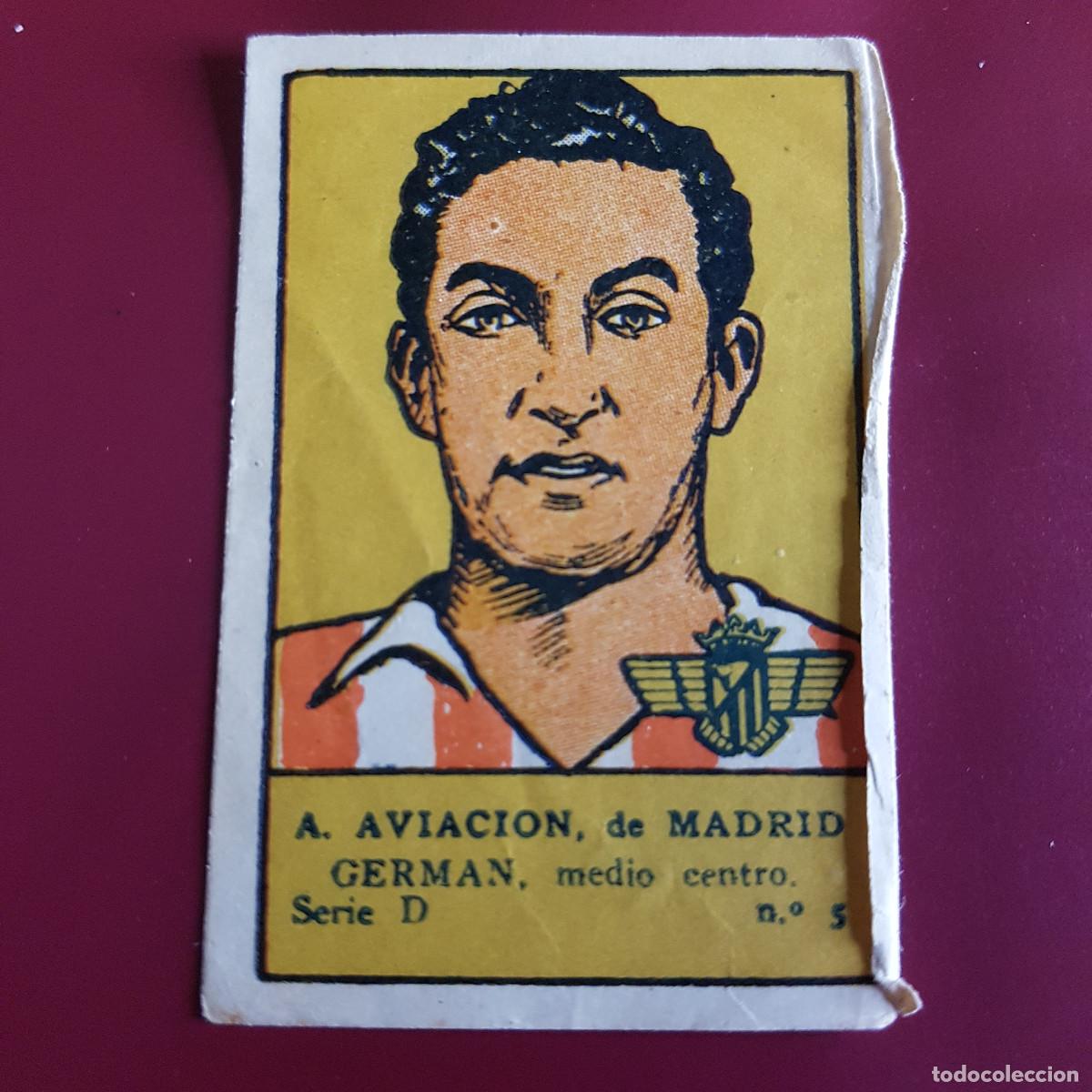 Fu&szlig;ball-Sticker: VALENCIANA - DEPORTES E INSTRUCCION 1941 - 41 - AVIACION - SERIE D - GERMAN 5 - NUNCA PEGADO