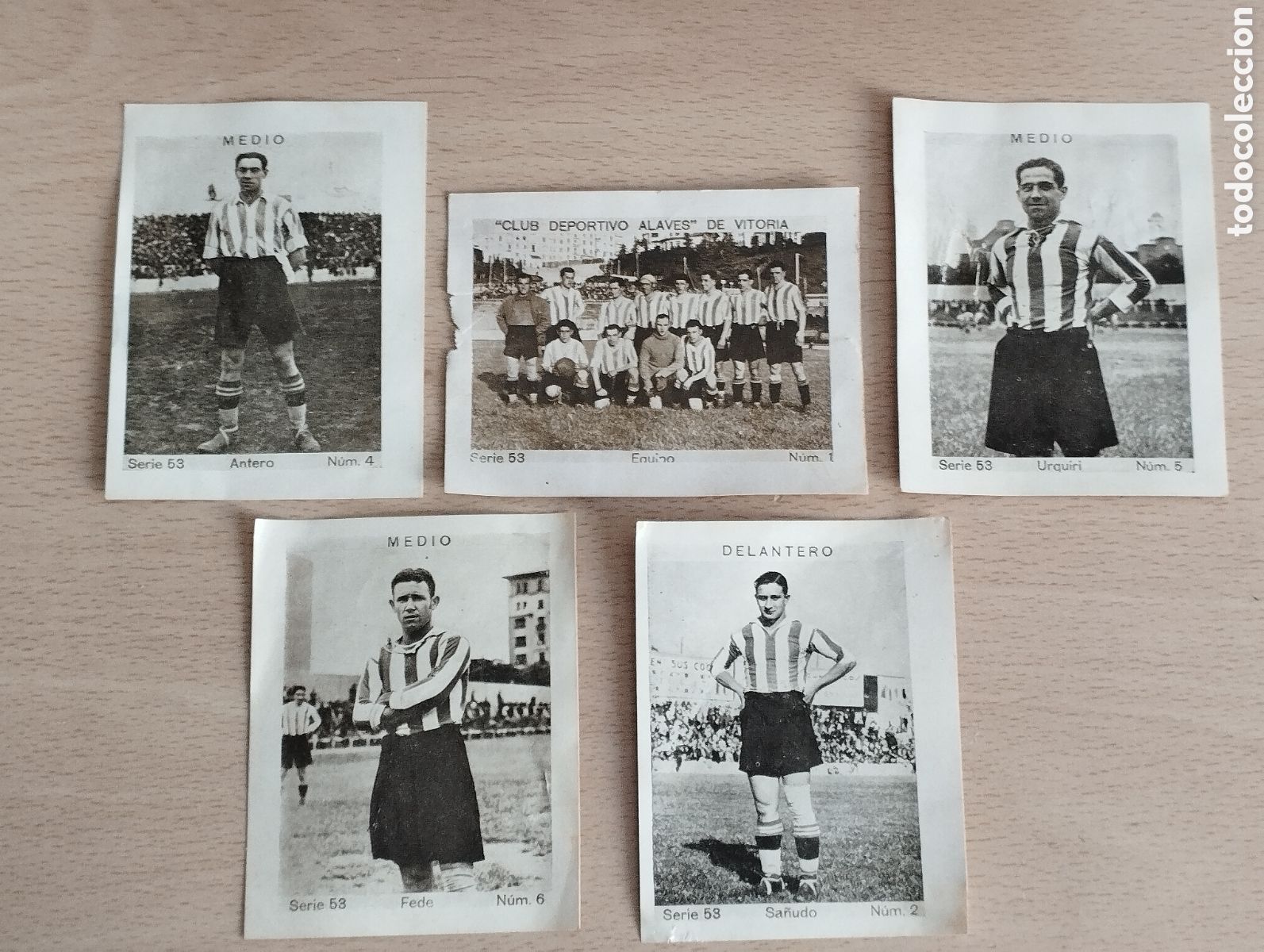 Cromos de Futebol: CROMOS FUTBOL A&Ntilde;O 1932 CLUB DEPORTIVO ALAV&Eacute;S DE VITORIA DEL ALBUM CUPON PEN&Iacute;NSULAR LOTE DE 5 CROMOS