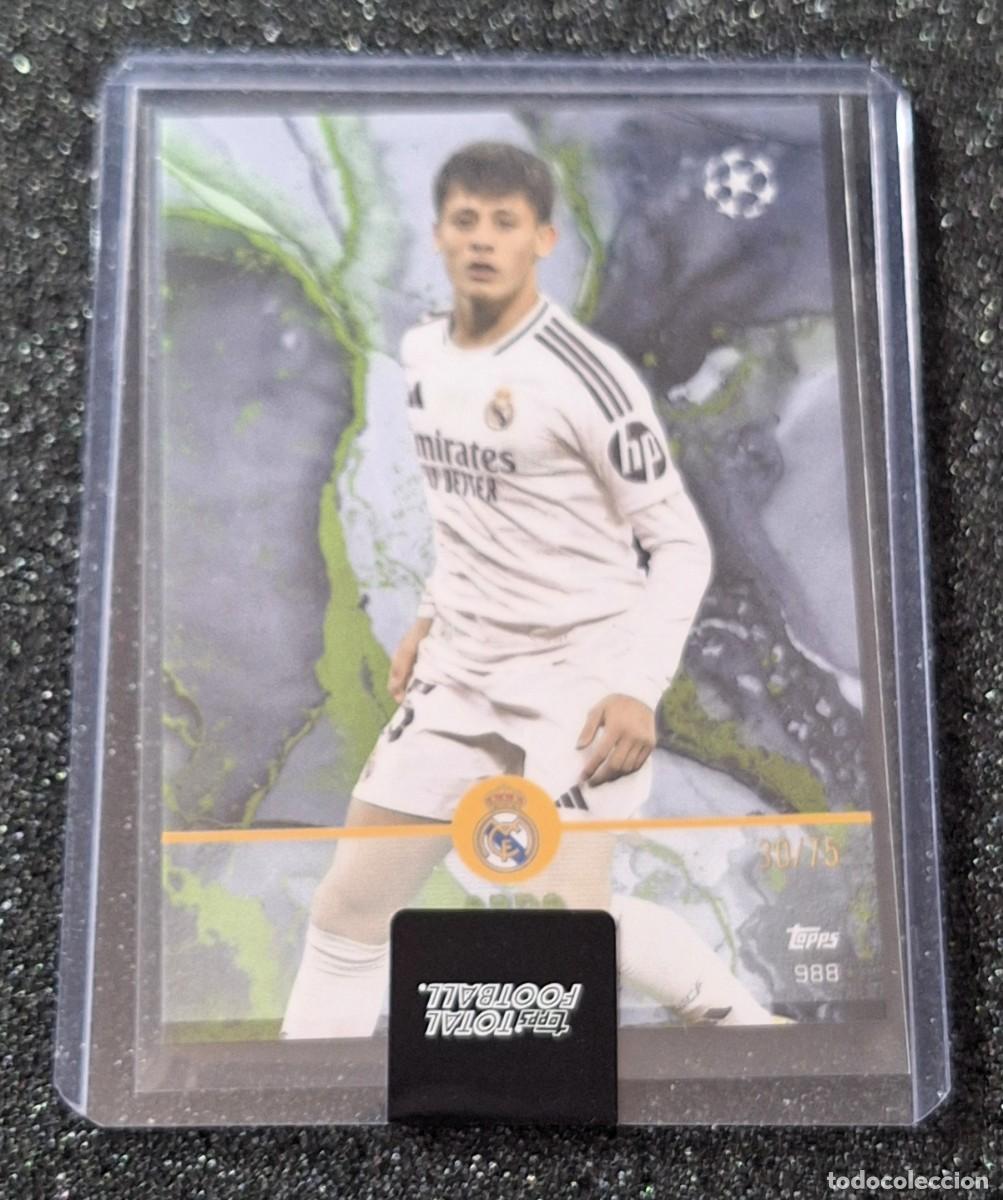 Cromos de F&uacute;tbol: Arda Guler Real Madrid Topps Total Football 30/75 Marble Green