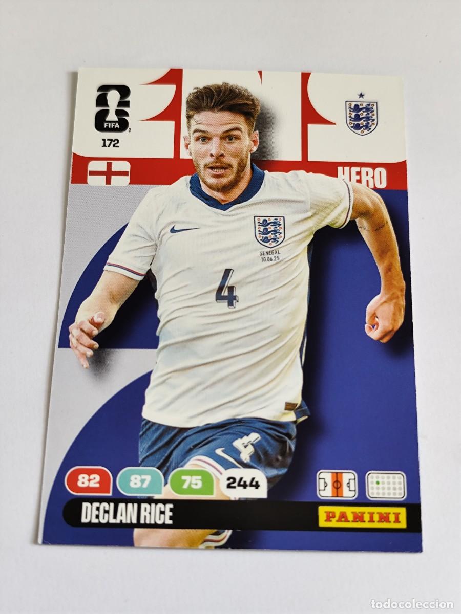 Cromos de F&uacute;tbol: FIFA WORLD CUP 2026 PANINI ADRENALYN XL 172 DECLAN RICE - HERO INGLATERRA