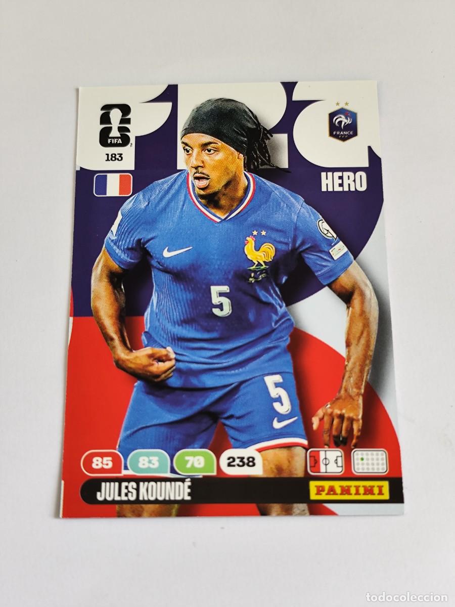 Cromos de F&uacute;tbol: FIFA WORLD CUP 2026 PANINI ADRENALYN XL 183 JULES KOUND&Eacute; - HERO FRANCIA