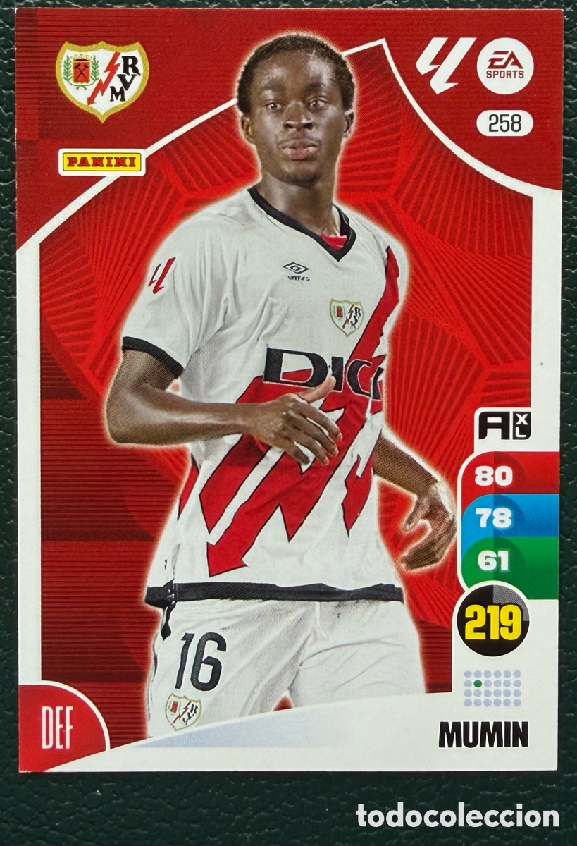 Figurine di Calcio: 258 MUMIN RAYO VALLECANO FICHAS ALBUM ADRENALYN XL 2024 2025 24 25