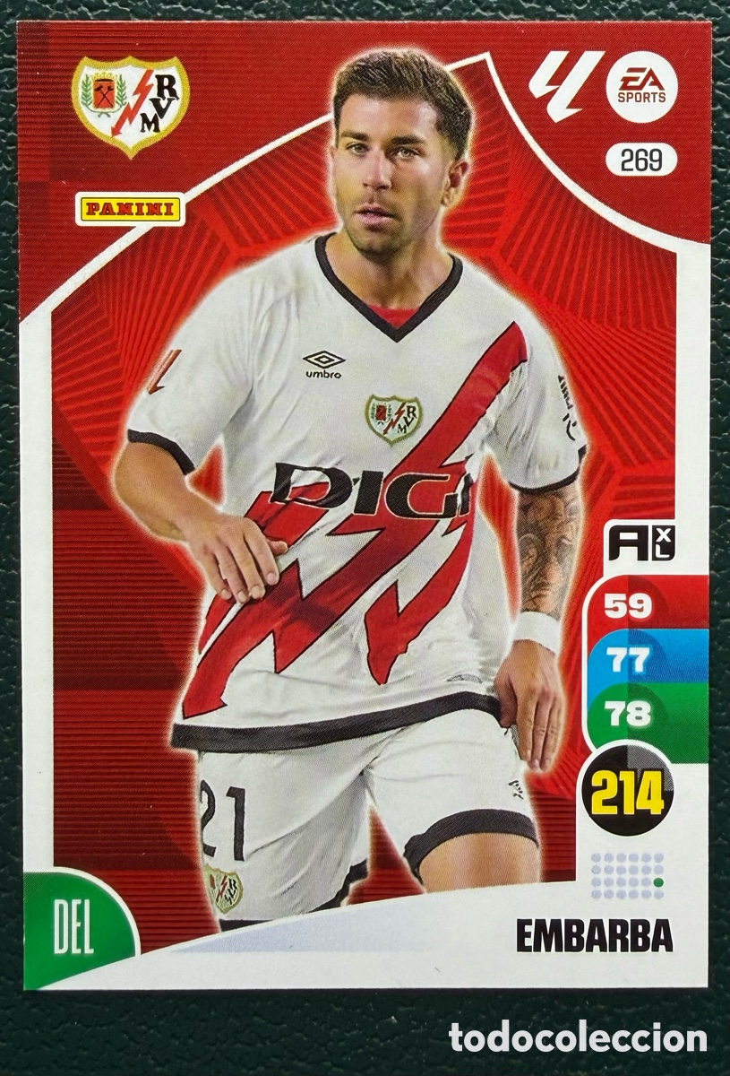 Cromos de F&uacute;tbol: 269 EMBARBA RAYO VALLECANO FICHAS ALBUM ADRENALYN XL 2024 2025 24 25