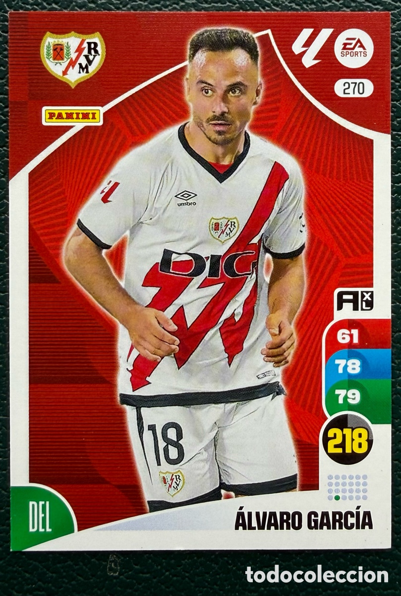 Fu&szlig;ball-Sticker: 270 ALVARO GARCIA RAYO VALLECANO FICHAS ALBUM ADRENALYN XL 2024 2025 24 25