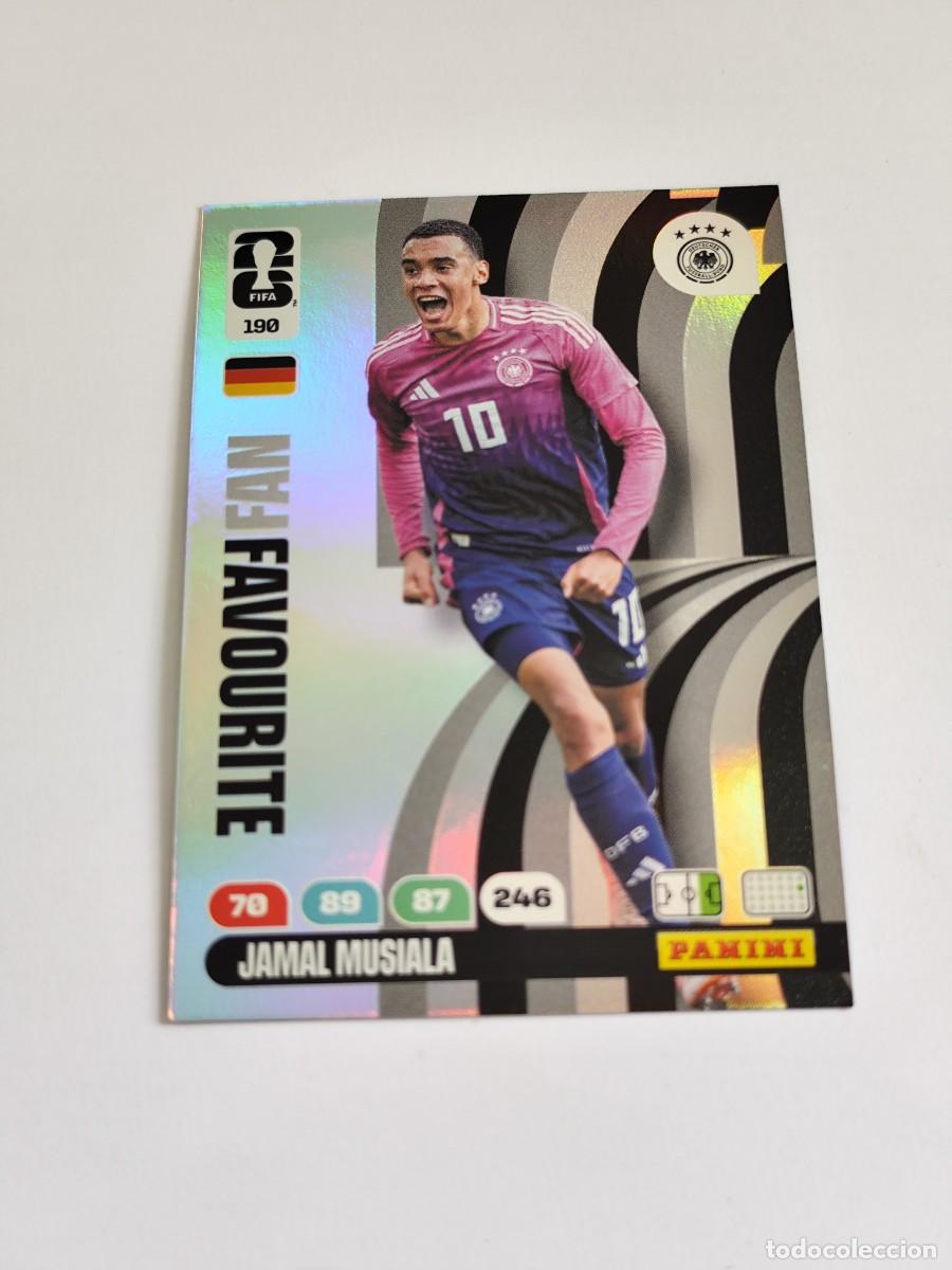 Cromos de F&uacute;tbol: FIFA WORLD CUP 2026 PANINI ADRENALYN XL 190 JAMAL MUSIALA - FAN FAVOURITE ALEMANIA