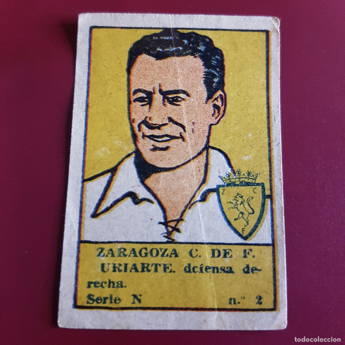 Cromos de F&uacute;tbol: VALENCIANA - DEPORTES E INSTRUCCION 1941 - 41 - ZARAGOZA - SERIE N - URIARTE 2 - NUNCA PEGADO