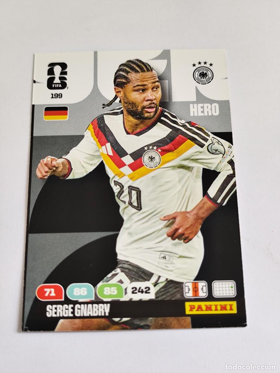 Cromos de F&uacute;tbol: FIFA WORLD CUP 2026 PANINI ADRENALYN XL 199 SERGE GNABRY - HERO ALEMANIA