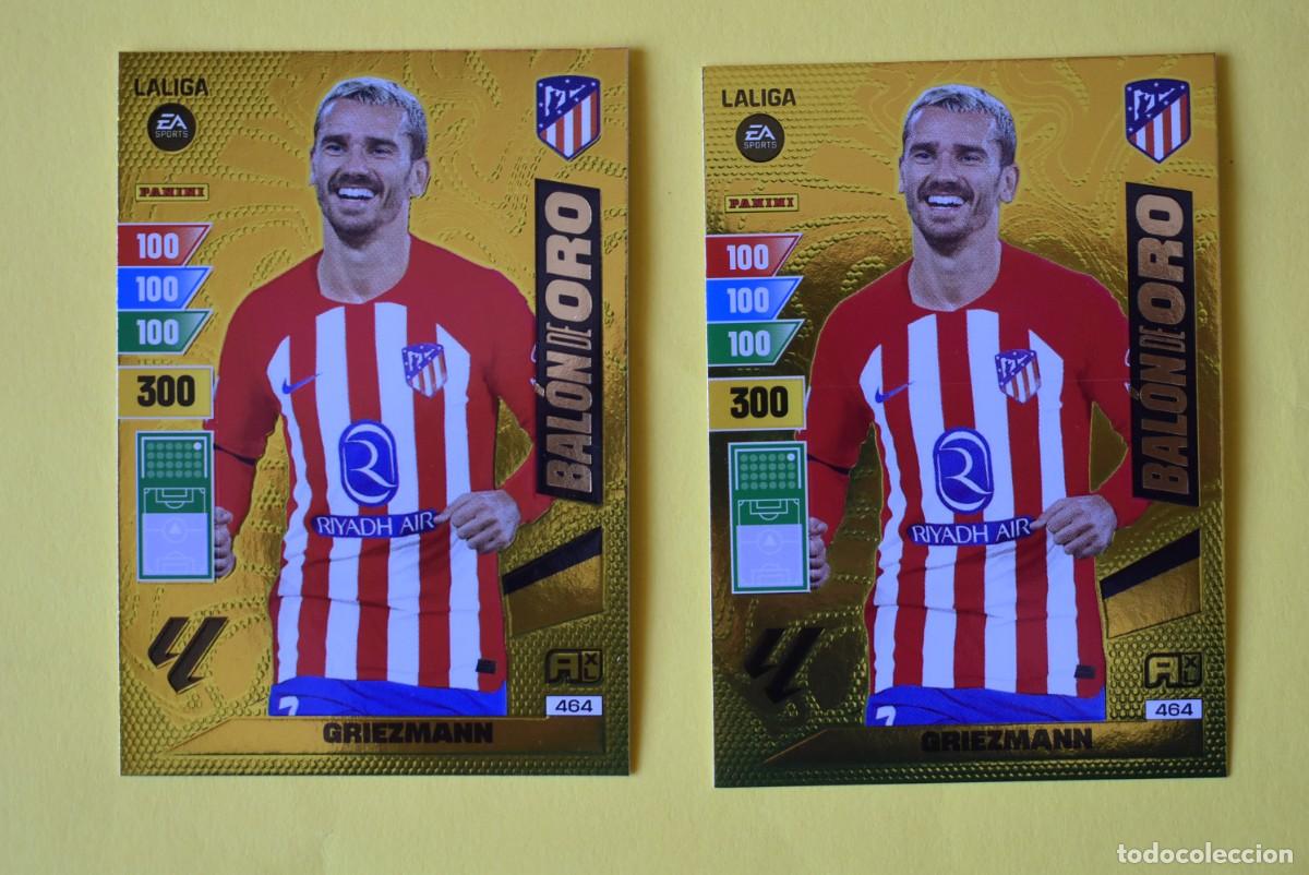 Football Stickers: Lote 2 balones de Oro. Adrenalyn 2023 2024. 23 24. Griezmann. Bal&oacute;n de Oro. N. &ordm; 464. Panini