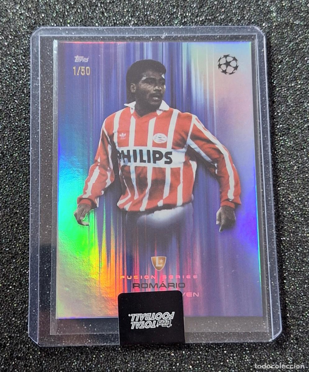 Cromos de F&uacute;tbol: Romario PSV Eindhoven Topps Total Football 1/50 Blue Fusion Series