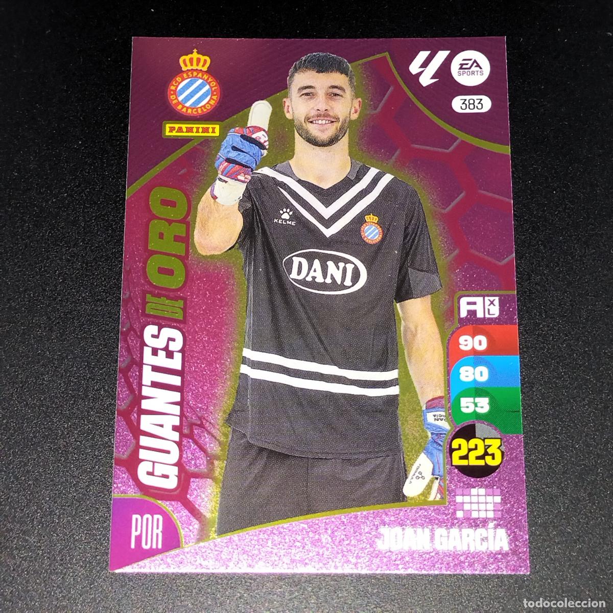 Football Stickers: 383 JOAN GARCIA GUANTES DE ORO ESPANYOL ADRENALYN XL LALIGA CARD 2024 2025 24 25 PANINI