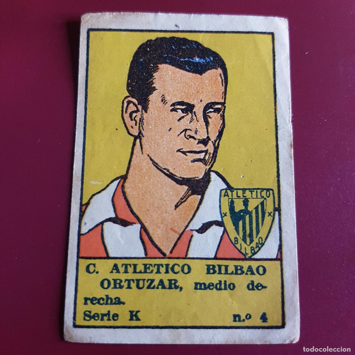 Fu&szlig;ball-Sticker: VALENCIANA - DEPORTES E INSTRUCCION 1941 - 41 - BILBAO - SERIE K - ORTUZAR 4 - NUNCA PEGADO