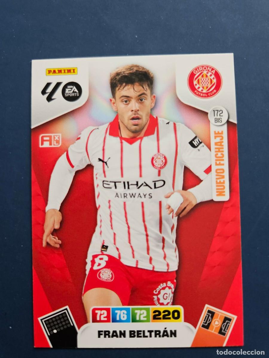 Fu&szlig;ball-Sticker: N&ordm; 172 BIS FRAN BELTRAN GIRONA NUEVO FICHAJE ADRENALYN XL 25 26 2025 2026