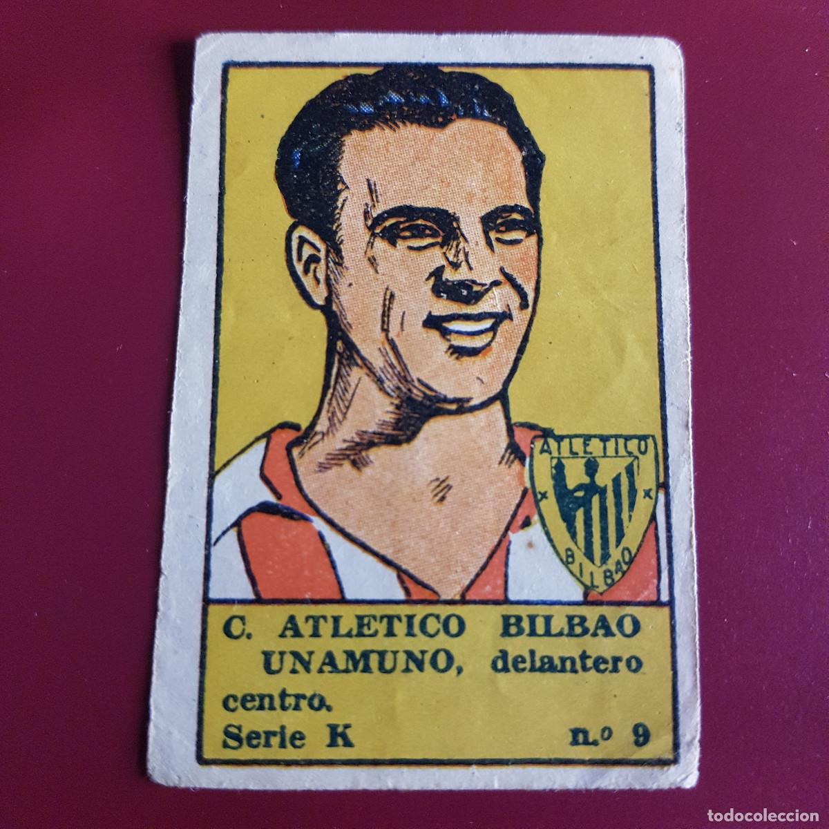 Fu&szlig;ball-Sticker: VALENCIANA - DEPORTES E INSTRUCCION 1941 - 41 - BILBAO - SERIE K - UNAMUNO 9 - NUNCA PEGADO