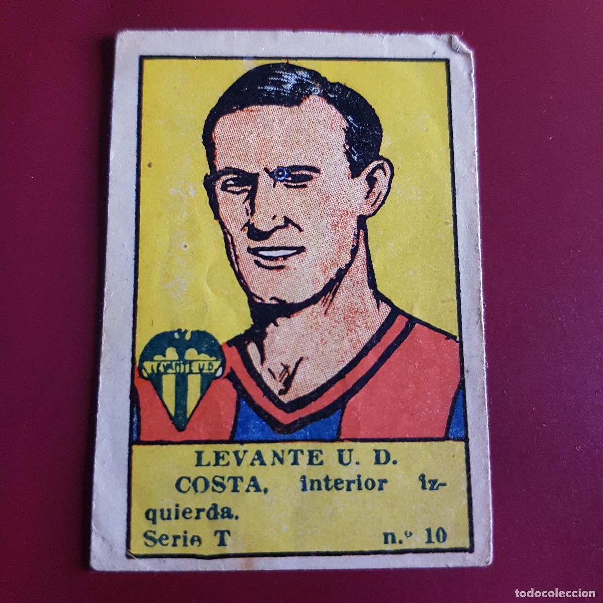 Cromos de F&uacute;tbol: VALENCIANA - DEPORTES E INSTRUCCION 1941 - 41 - LEVANTE - SERIE T - COSTA 10 - NUNCA PEGADO