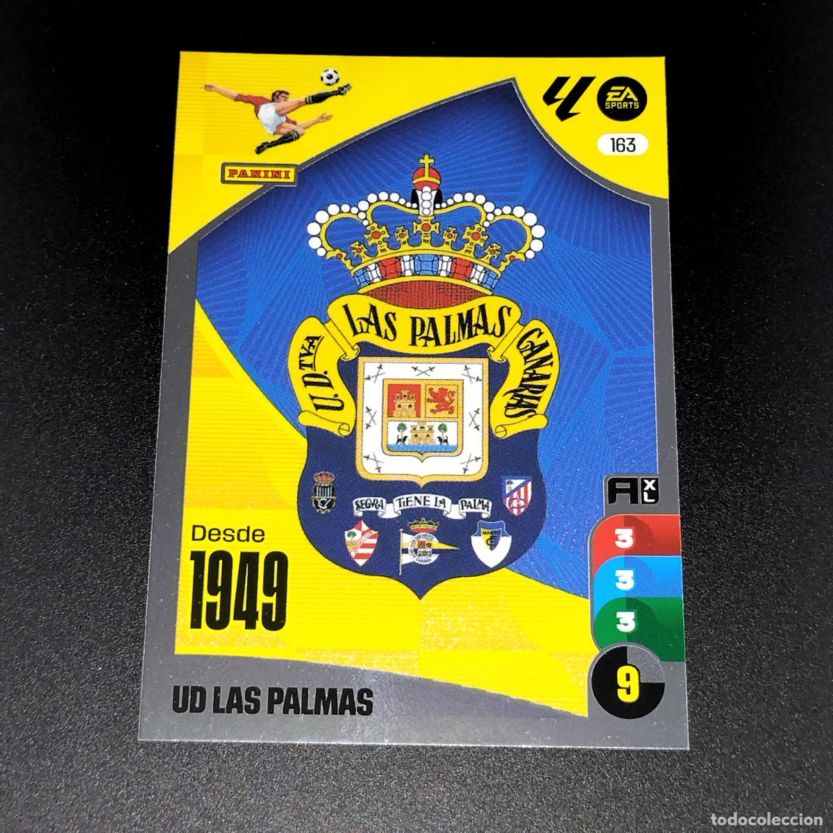 Cromos de F&uacute;tbol: 163 ESCUDO LOGO LAS PALMAS CROMOS ADRENALYN XL LALIGA CARD 2024 2025 24 25 PANINI