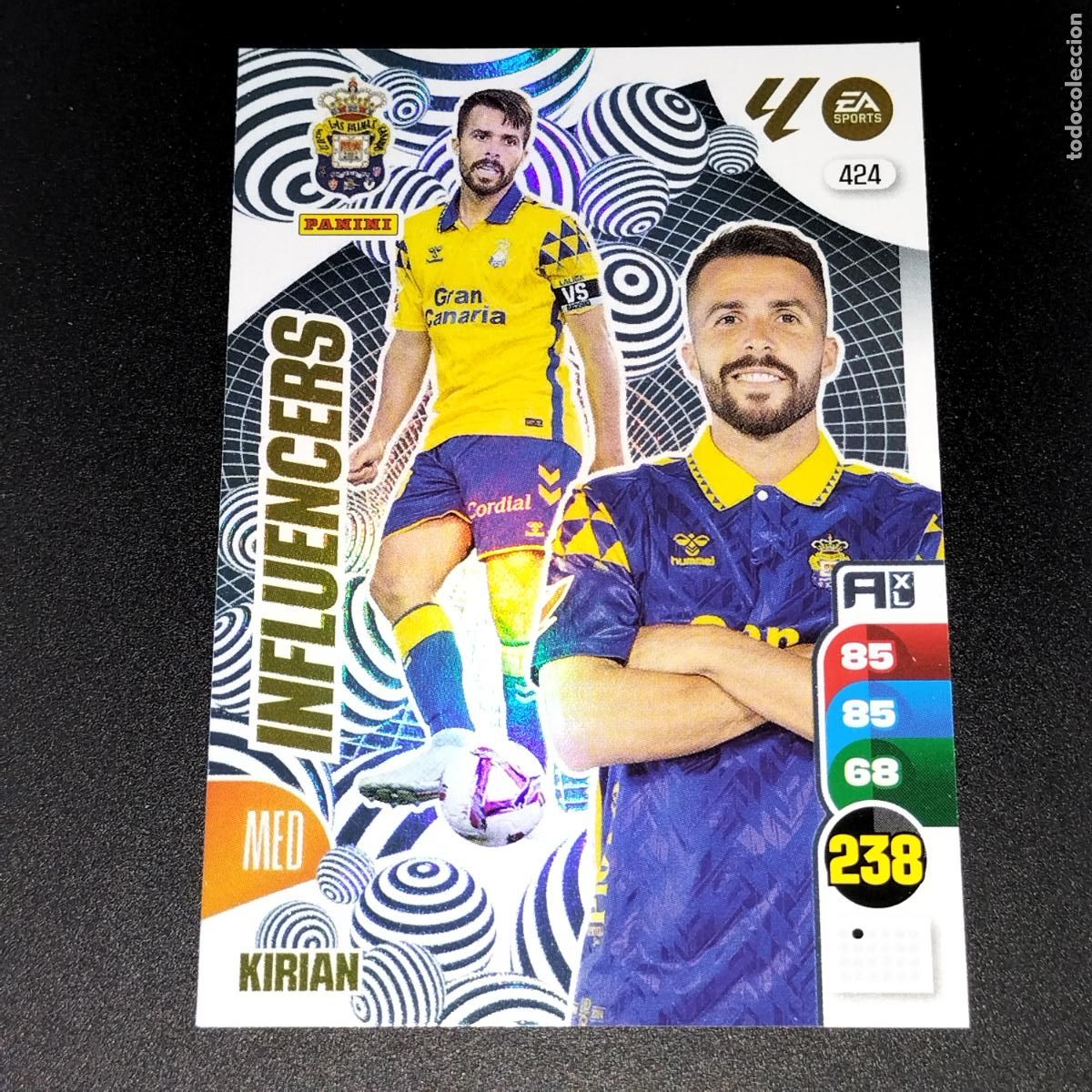 Cartes &agrave; collectionner de Football: 424 KIRIAN INFLUENCERS LAS PALMAS CROMOS ADRENALYN XL LALIGA CARD 2024 2025 24 25 PANINI