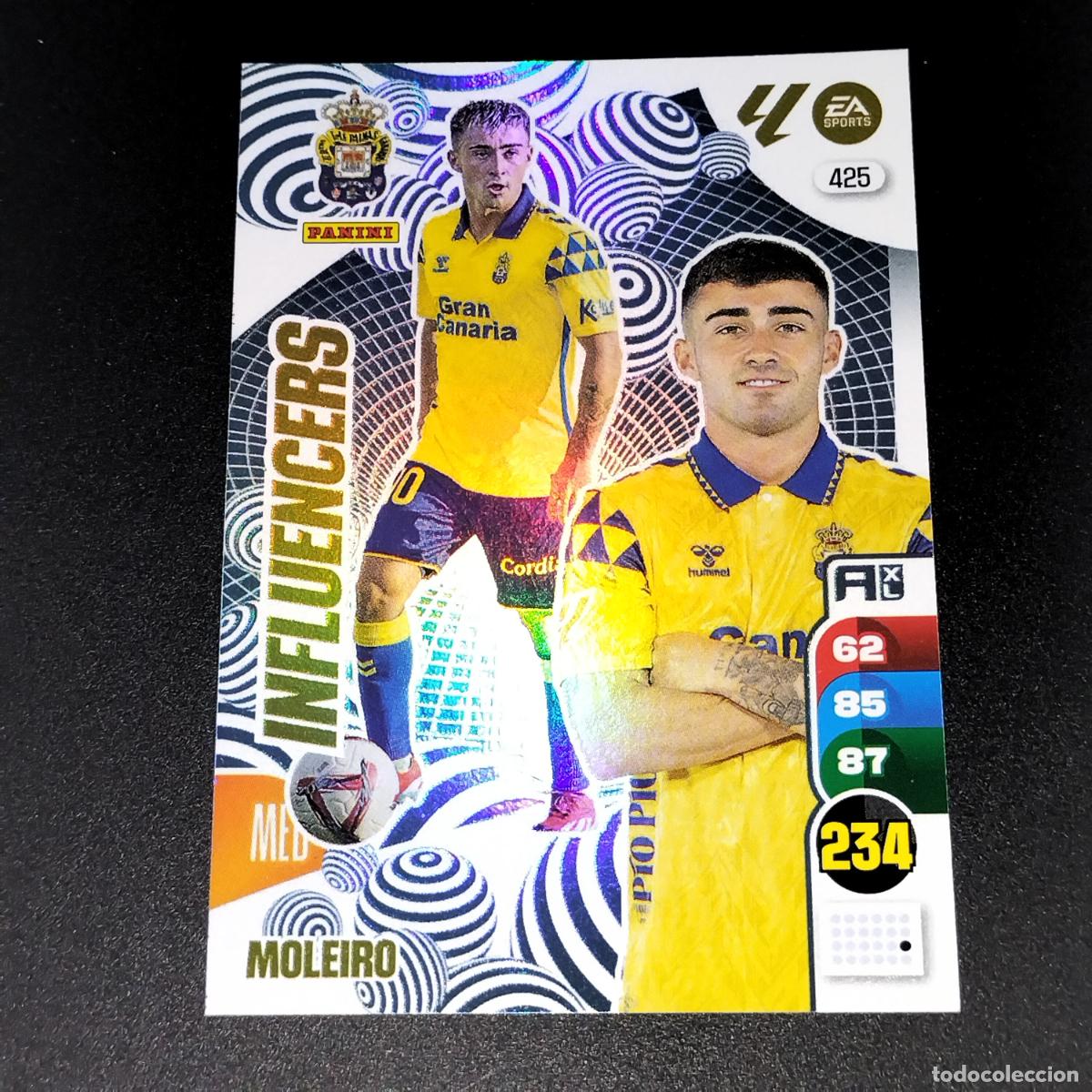Cromos de F&uacute;tbol: 425 MOLEIRO INFLUENCERS LAS PALMAS CROMOS ADRENALYN XL LALIGA CARD 2024 2025 24 25 PANINI