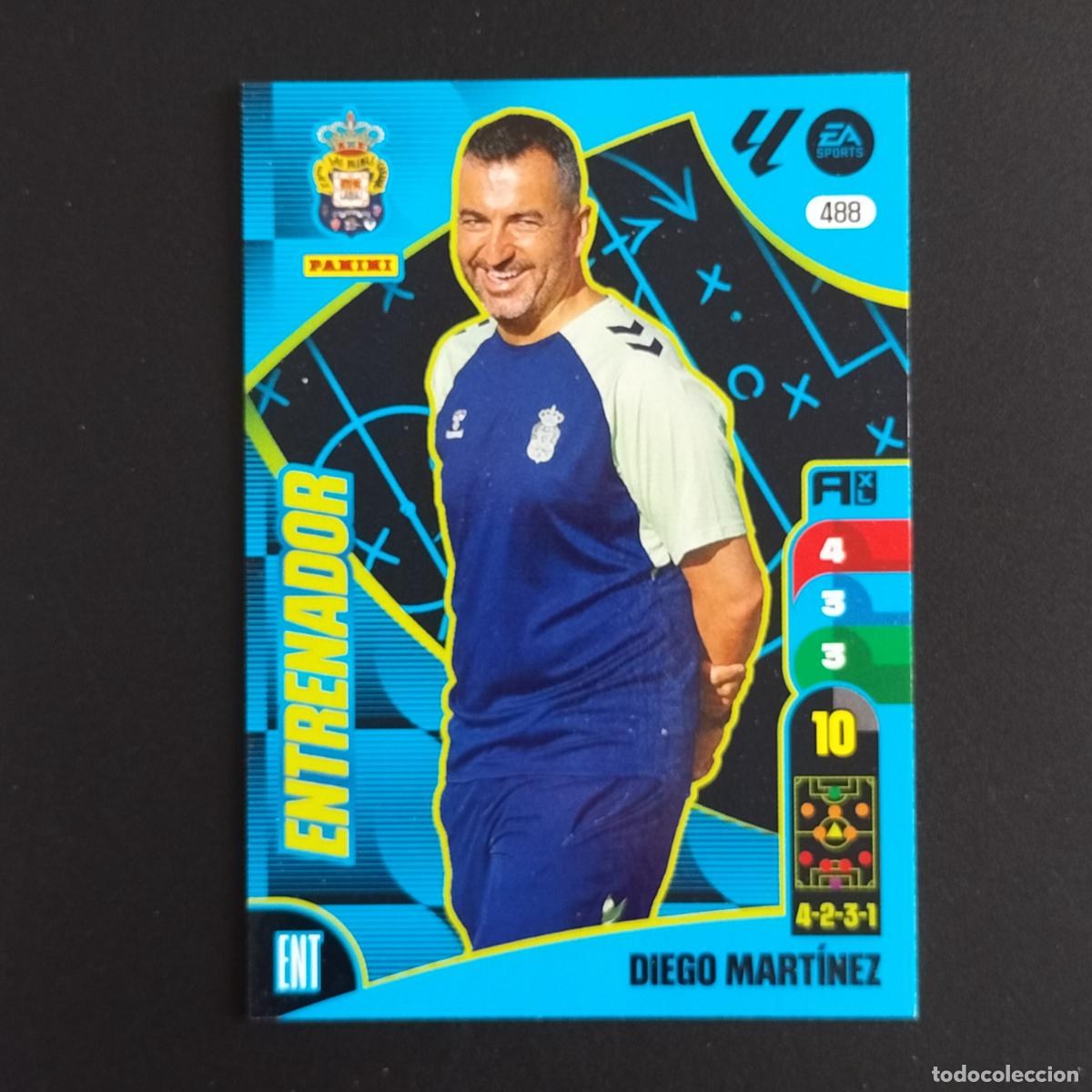 Cromos de F&uacute;tbol: 488 DIEGO MARTINEZ ENTRENADOR LAS PALMAS CROMOS ADRENALYN XL LALIGA CARD 2024 2025 24 25 PANINI