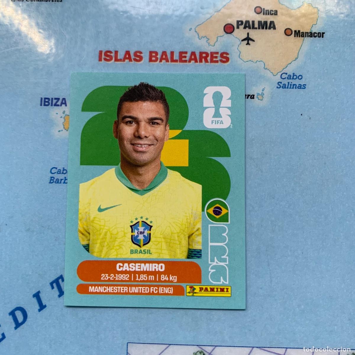 Cromos de F&uacute;tbol: Casemiro numero 10 de Brasil cromo panini Mundial Fifa World Cup 2026