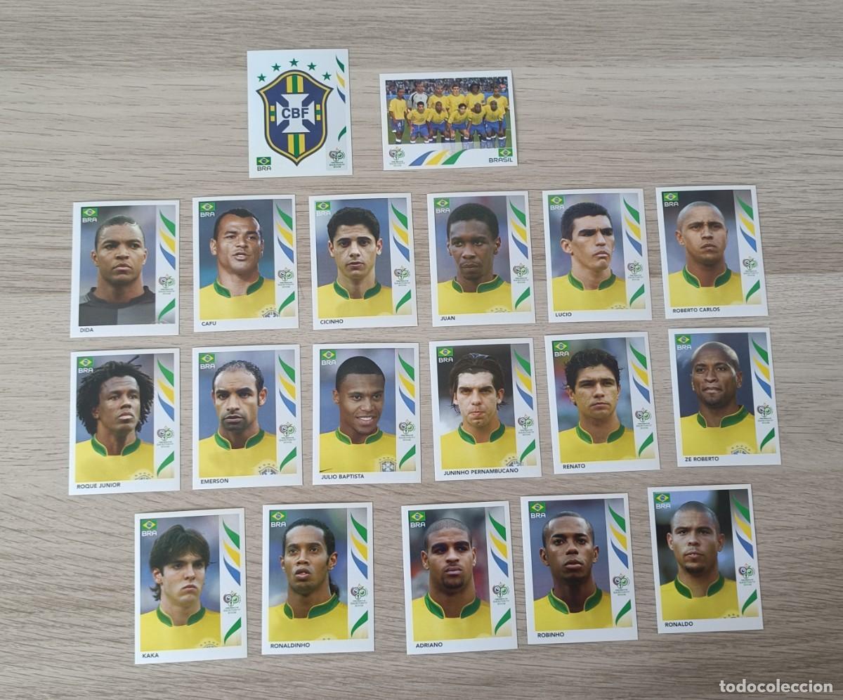 Cromos de F&uacute;tbol: BRASIL Equipo Completo, Mundial Alemania 2006, Panini, FIFA World CUP Germany, RONALDO, RONALDINHO