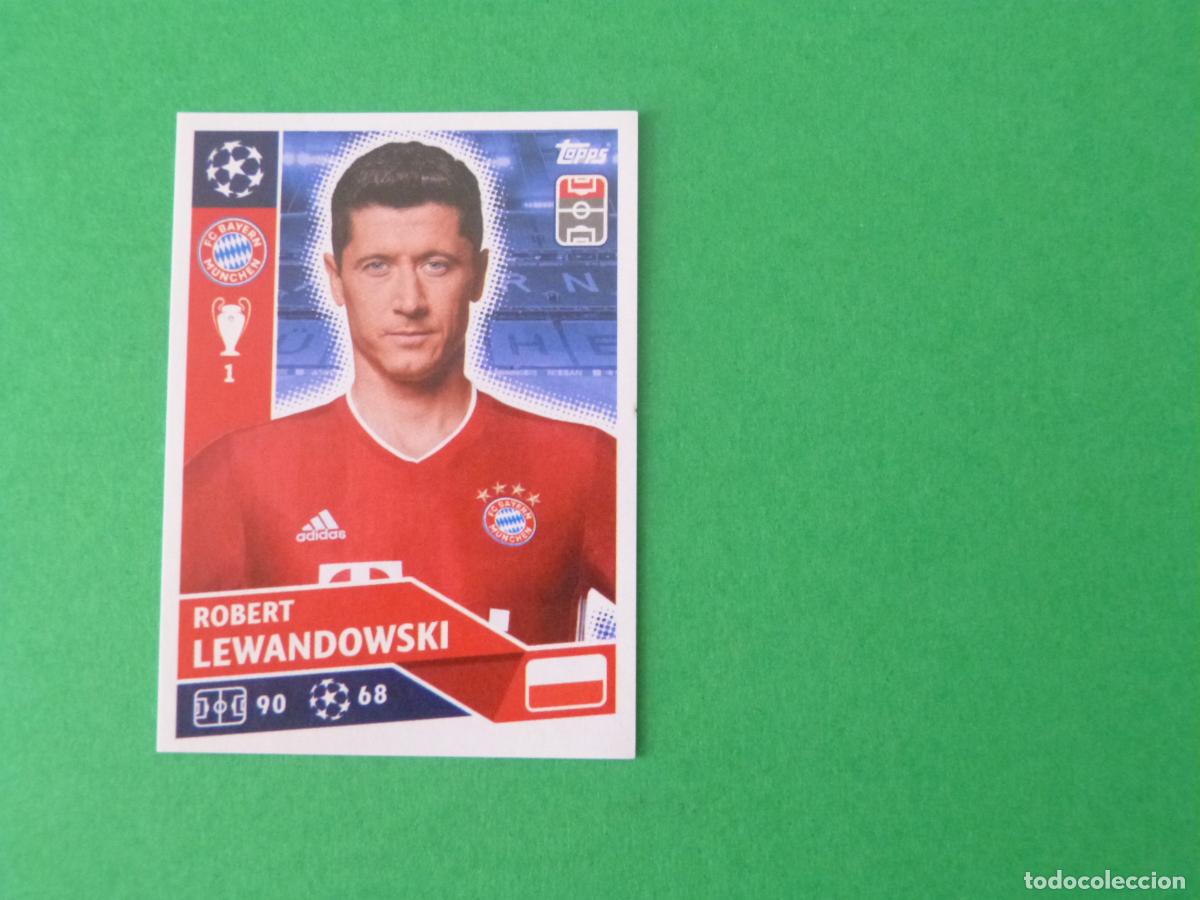 Cromos de F&uacute;tbol: CROMO FUTBOL LEWANDOWSKI BAYERN DE MUNICH SIN PEGAR N&ordm; 18 CHAMPIONS LEAGUE 2020-2021/20-21 TOPPS