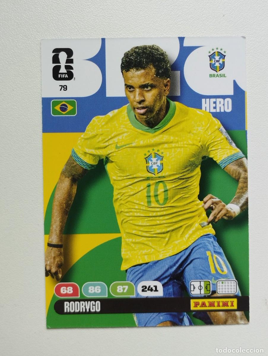 Cromos de F&uacute;tbol: CROMO CARD ADRENALYN MUNDIAL WORLD CUP 2026 HERO 79 RODRYGO BRASIL