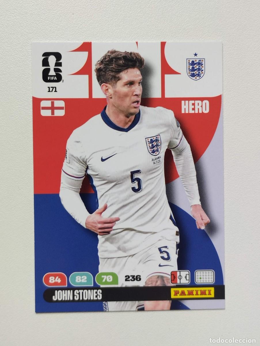 Cromos de F&uacute;tbol: CROMO CARD ADRENALYN MUNDIAL WORLD CUP 2026 HERO 171 JOHN STONES INGLATERRA