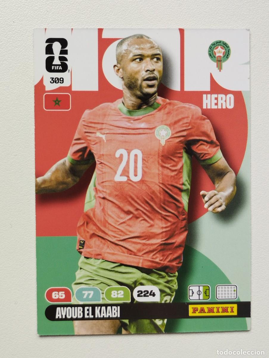 Cromos de F&uacute;tbol: CROMO CARD ADRENALYN MUNDIAL WORLD CUP 2026 HERO 309 AYOUB EL KAABI MARRUECOS