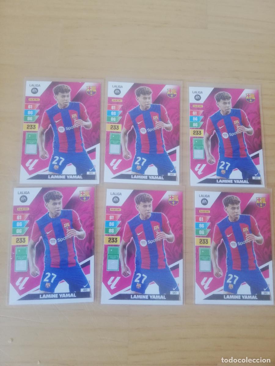 Cromos de F&uacute;tbol: Lamine Yamal (x6) Adrenalyn ROOKIE 2023/2024
