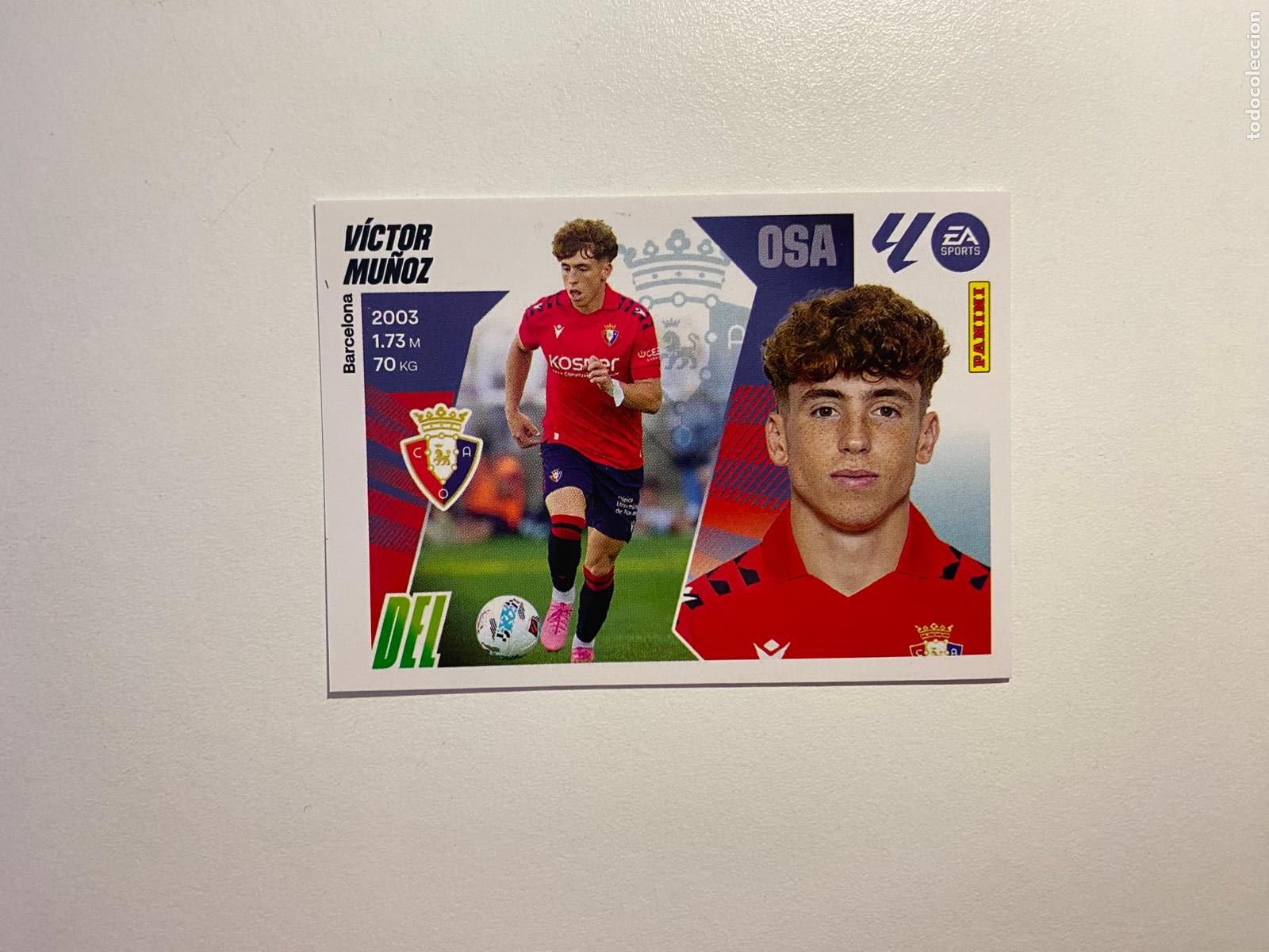Cromos de F&uacute;tbol: LALIGA ESTE 2025 2026 EA SPORTS 25 26 ALBUM PANINI LIGA N 17 CA OSASUNA V&Iacute;CTOR MU&Ntilde;OZ