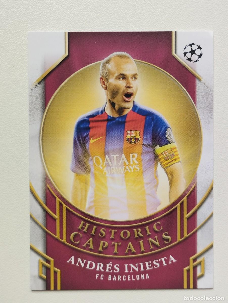 Cromos de F&uacute;tbol: CROMO CARD TOPPS 2025 HISTORIC CAPITAINS ANDRES INIESTA HC-5 BARCELONA