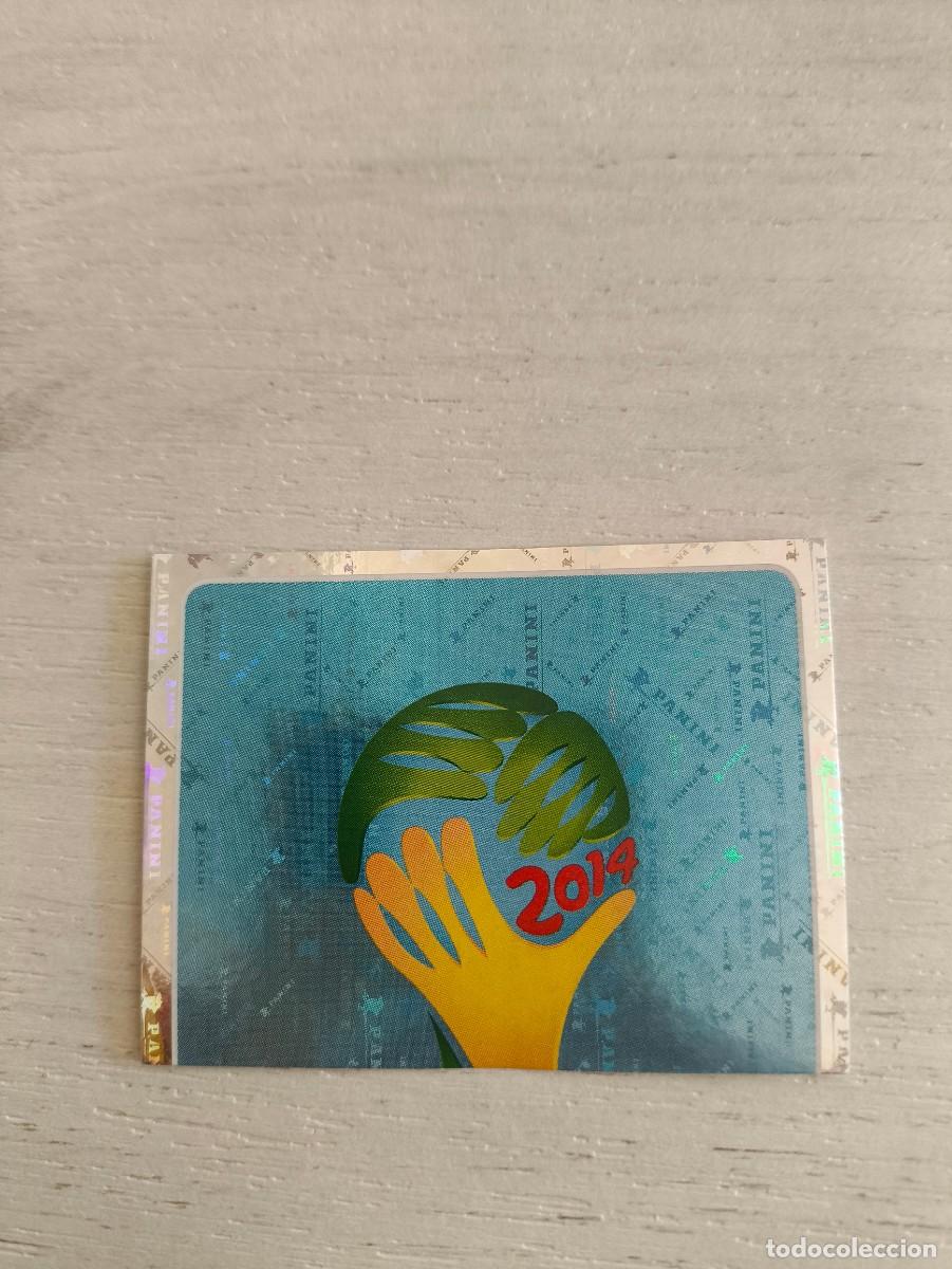 Cromos de F&uacute;tbol: 2 Official Emblem PANINI FIFA MUNDIAL WORLD CUP BRASIL 2014 NO LIGA ESTE