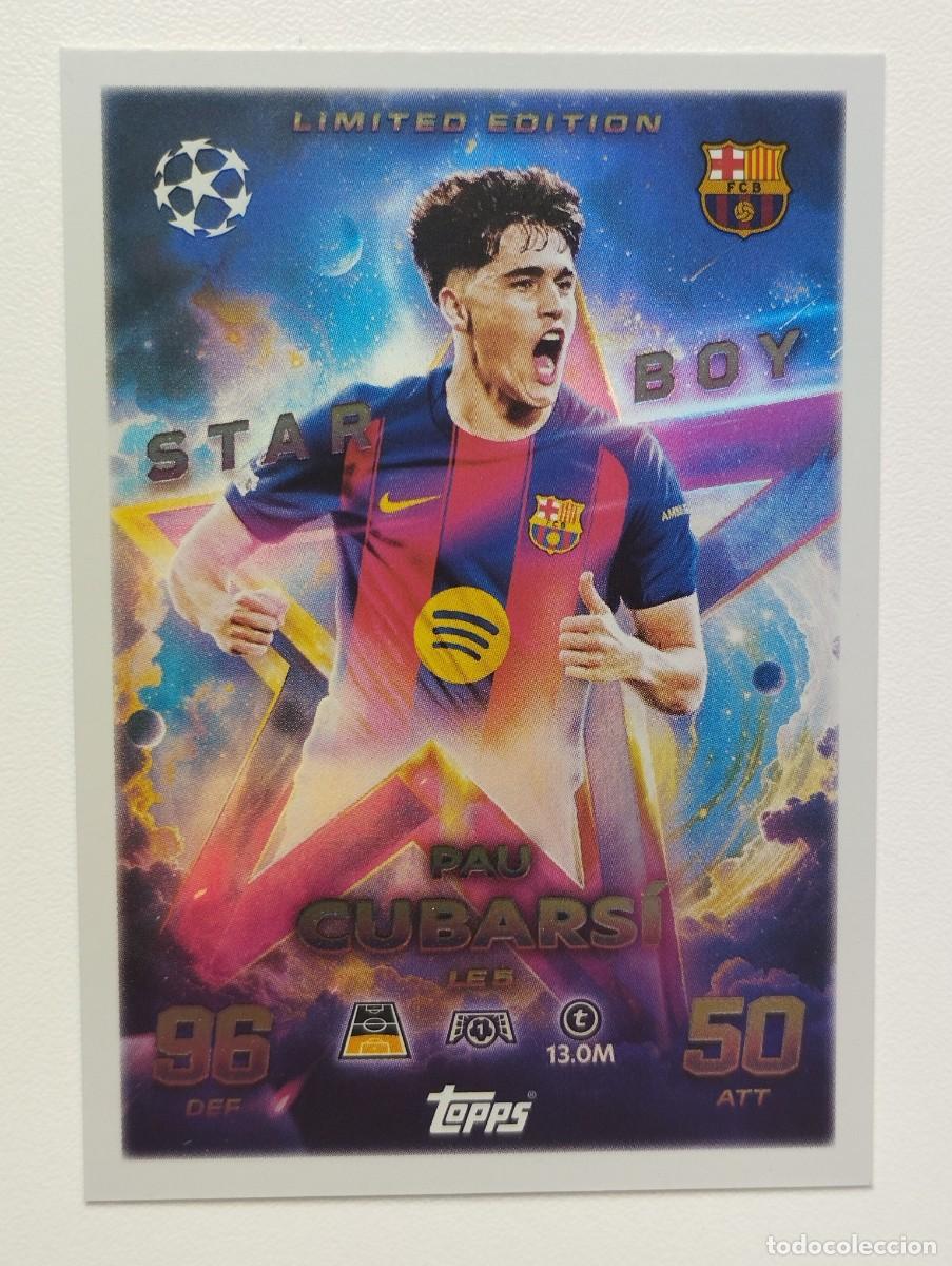 Cromos de F&uacute;tbol: CROMO CARD TOPPS MATCH ATTAX 2025 2026 25 26 BARCELONA PAU CUBARSI LE5 LIMITED EDITION STAR BOY