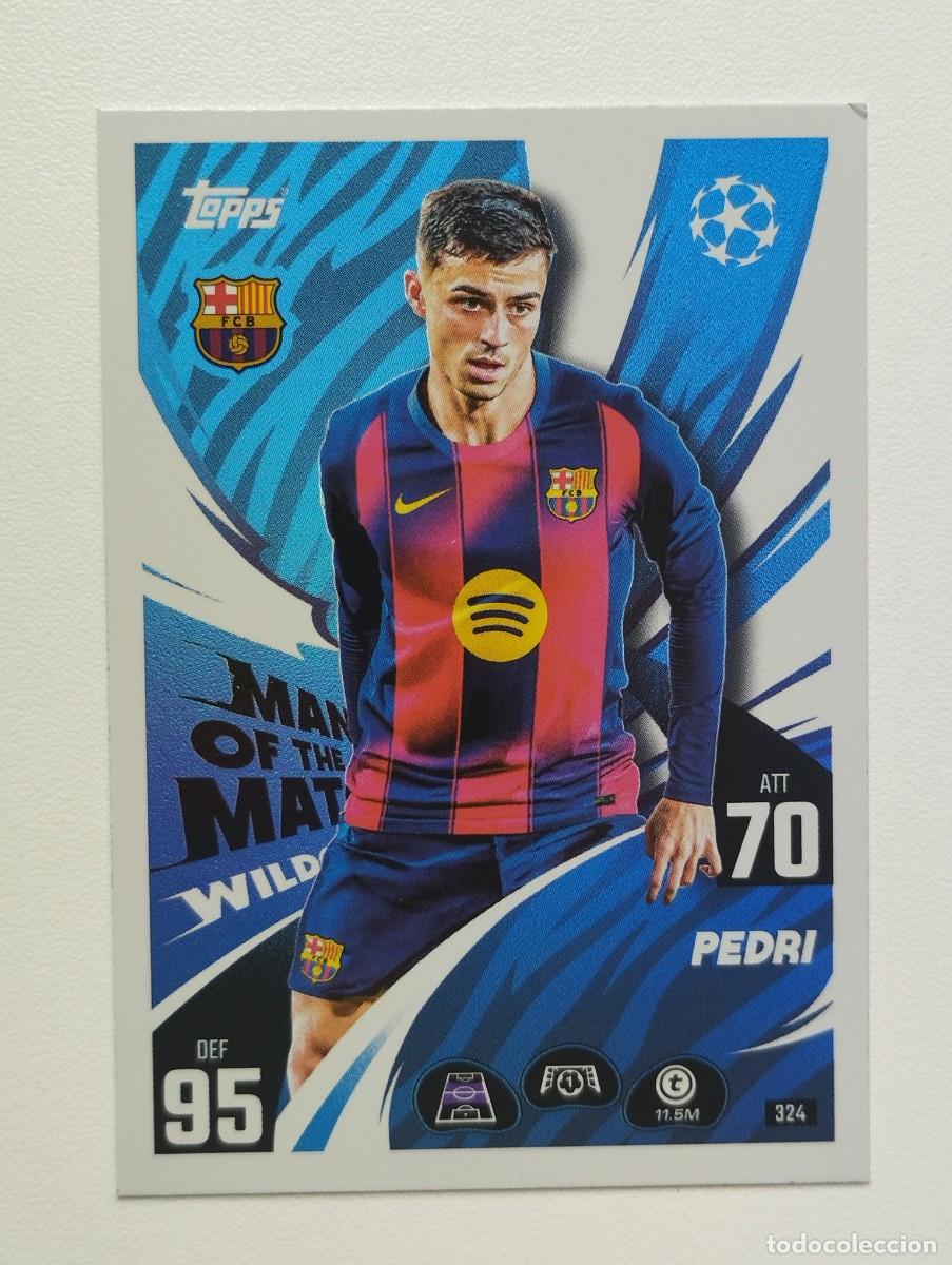 Cromos de F&uacute;tbol: CROMO CARD TOPPS MATCH ATTAX 2025 2026 25 26 BARCELONA 324 PEDRI MAN OF THE MATCH