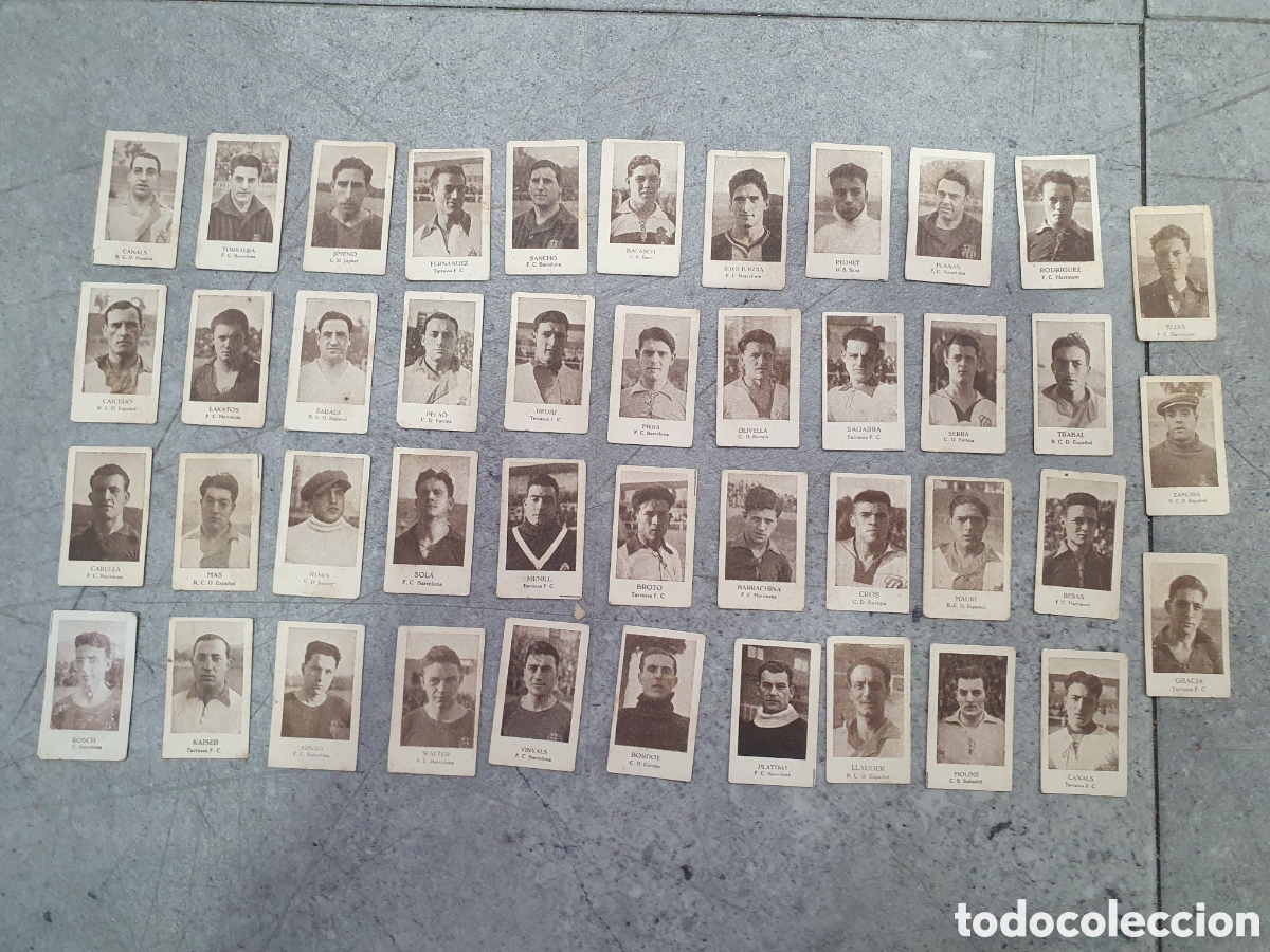 Football Stickers: Gran lote de 43 cromos Chocolate Kik. Muy raros. F&uacute;tbol. Barcelona y otros. (L127)