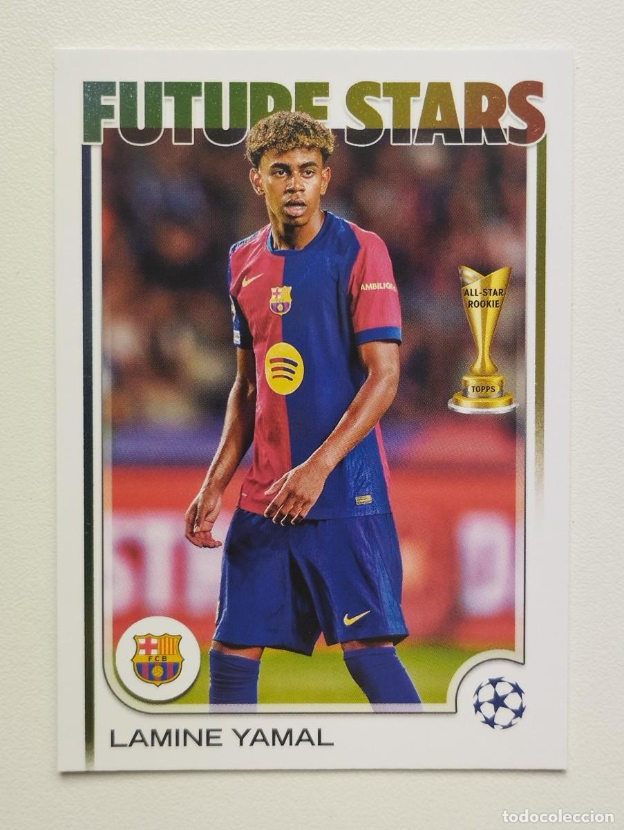 Cromos de F&uacute;tbol: CROMO CARD TOPPS 2025 BARCELONA 27 LAMINE YAMAL FUTURE STARS